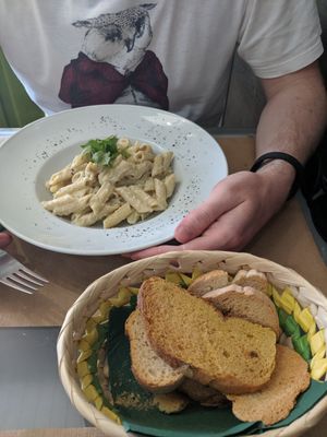 Pasta with creamy, smoky sauce at Tapaste in Tenerife