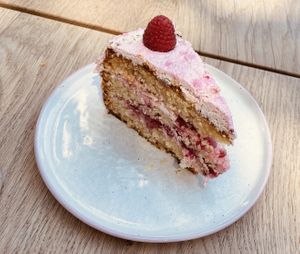 White chocolate/raspberry cake  at Tati in Nijmegen