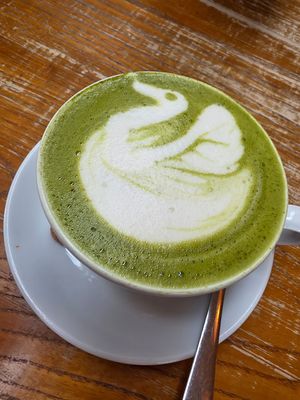 Matcha latte at Tati in Nijmegen
