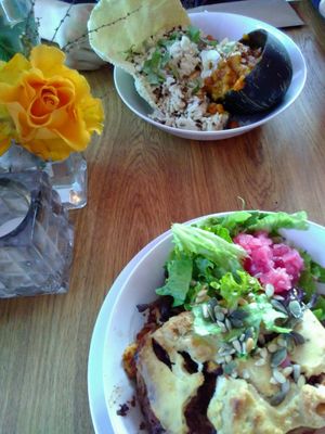 lasagne and pumpkin curry at Tati in Nijmegen