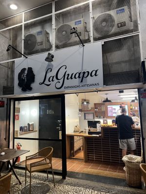 Sign  at La Guapa Empanadas in Rio De Janeiro