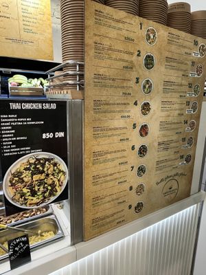 Part of menu  at Sweet & Green in Novi Sad