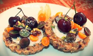 Fully raw granola coconut tart at Organic Livity - Brick Lane in East London