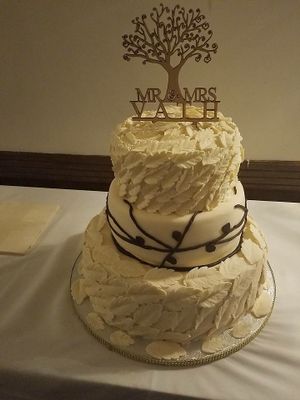 Vegan wedding cake at Rose Valley Cakes in Queens