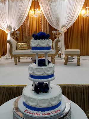 3 tier traditional wedding vegan cake  at Rose Valley Cakes in Queens