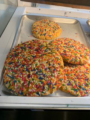 Rainbow sprinkle cookies  at Rose Valley Cakes in Queens
