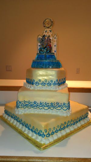 Hindu God theme vegetarian cake at Rose Valley Cakes in Queens