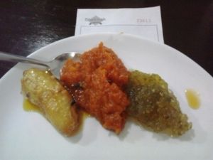 Brazilian desserts: banana, pumpkin and sidra at Shekinah in Rio De Janeiro