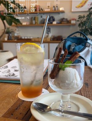 Craft lemon and koji coconut ice cream   at MUKU in Sendai