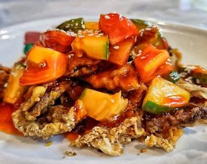 Sweet and sour mushroom at Vege Yong Tau Foo - 美味園釀豆腐 in Kuching