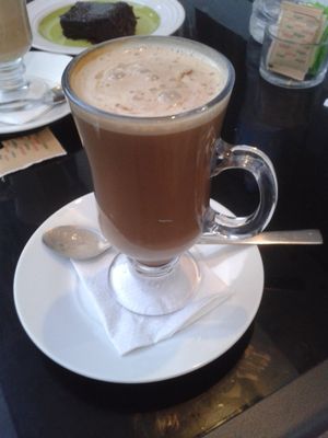 vegan capuccino at Dodo Bon Pan Cafe in Panama City