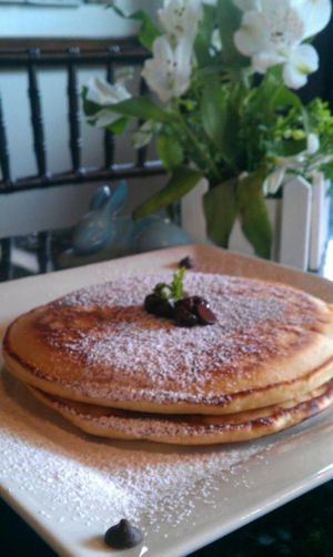 Healthy and delicious Vegan Pancakes at Dodo Bon Pan Cafe in Panama City