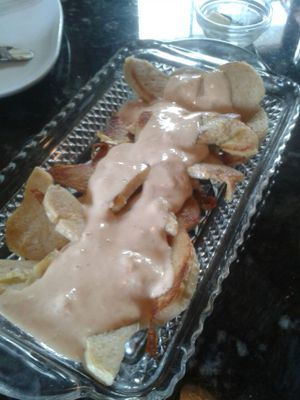 Vegan chicken with a special garlic sauce at Dodo Bon Pan Cafe in Panama City