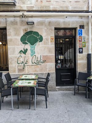 view from outside at Cafe Atelier in Salamanca