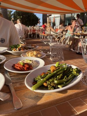 grilled seasonal veggies, baba ganoush, mushroom shawarma   at NENI - Mallorca Es Trenc in Mallorca
