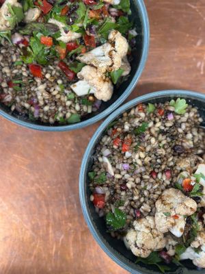 cauliflower and grain salad. divine! at Athos Cafe Deli in Strathmore