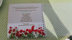 open and closed (note this is an older picture) at Zarah's Gschmackeria in Kempten