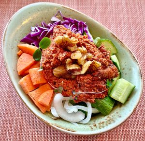 Muhammara bowl at Gastro Kitchen in Dubai