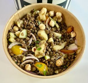 Lentil salad  at Krave  in Dubai