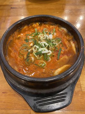 Kimchi stew  at Woojung Dolsot Bibimbap Seomyeon in Busan
