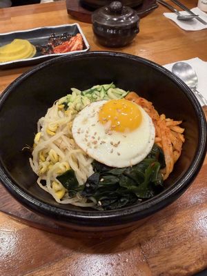 Regular dolsot bibimbap - also delicious!  at Woojung Dolsot Bibimbap Seomyeon in Busan