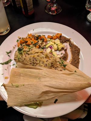 Vegan hemp tamales at Cup Cafe in Tucson