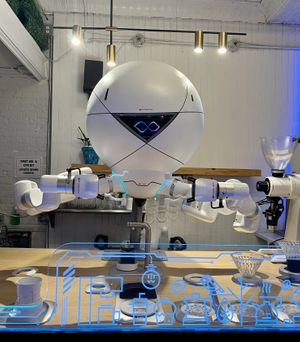 Coffee robot   at NYC Vegan Bistro in Brooklyn