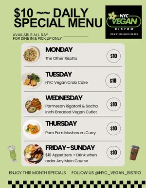  at NYC Vegan Bistro in Brooklyn