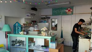 inside at Happy Vegan in Tijuana