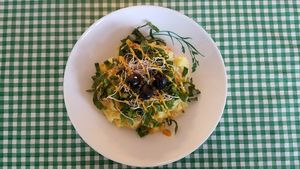 began potato salad at Happy Vegan in Tijuana