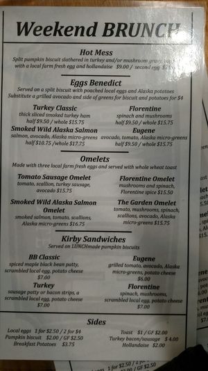 Brunch with vegan eggs and non dairy at LUNCH Cafe and Eatery in Fairbanks