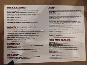 Menu 1 at The Beehive in Montpellier