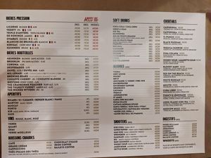 Menu 2 at The Beehive in Montpellier