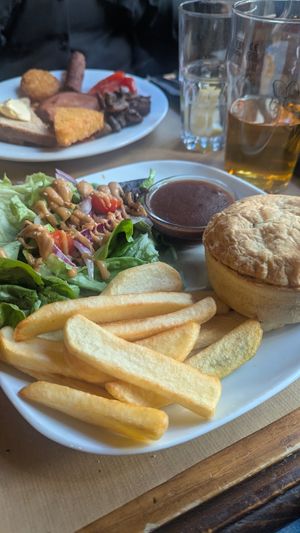 Vegan pie filled with fake beef at The Beehive in Montpellier