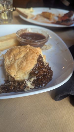 Pie filling (not the greatest photo but the pie was great 😄) at The Beehive in Montpellier