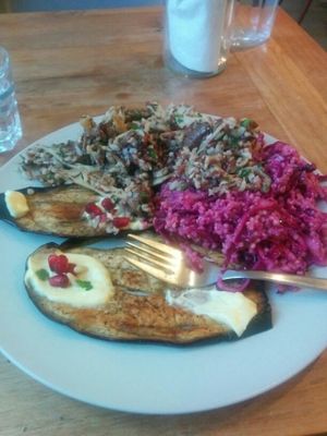 choice of 3 salads 6.9 euro  at Deli Bluem in Vienna