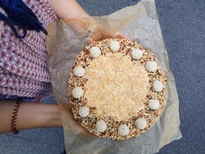 raffaelo - almond cream cake
full on coconut and almond goodness! so delicious!  at Deli Bluem in Vienna