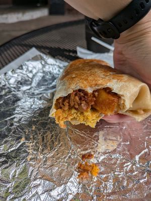The flying burrito at Blackened Coffee Co - Pop Up in Columbus