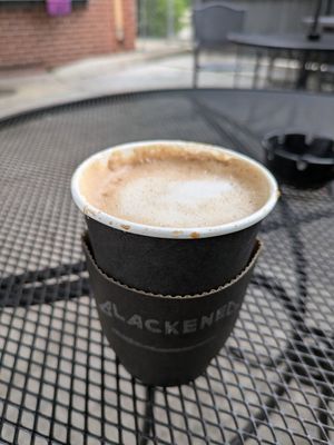 All black & blue at Blackened Coffee Co - Pop Up in Columbus