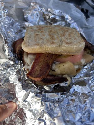 Pesto turkey baconn  at Blackened Coffee Co - Pop Up in Columbus