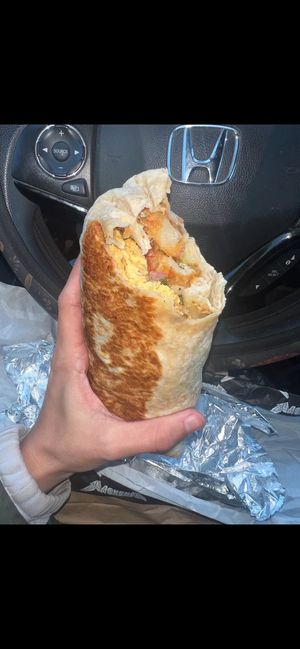 Great burrito   at Blackened Coffee Co - Pop Up in Columbus