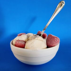 Strawberry Coconut Ice Cream at Surfer Boy Bake Shop in Fort Lauderdale