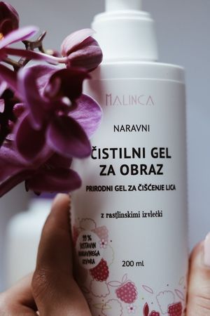 Natural face cleansing gel at Malinca in Velenje