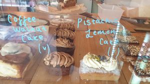 Vegan coffee cake & lemon cake at Pollen in Kyneton