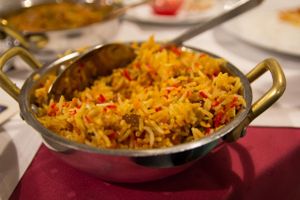 No. 603 Vegetable Biryani (basmati rice, fried with vegetables and spices) at Welcome in Kleinblittersdorf