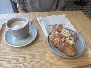Almond croissant   at Land & Monkeys in Aix-en-provence