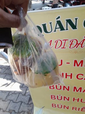 My take away packaging at Quan Chay A Di Da Phat in Ho Chi Minh City