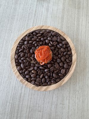 Carrot, taste starter  at La Dame de Pic in Dubai