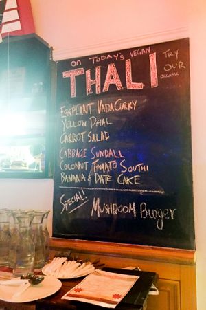 Menu board at Lentil as Anything - Preston in Preston