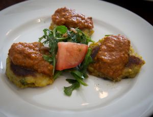 Vegan starter - pakora  at Lentil as Anything - Preston in Preston